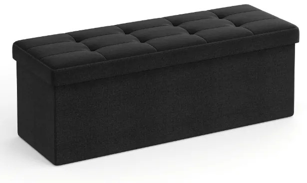 Taburette tárolóval OTTOMAN 110x38 cm fekete