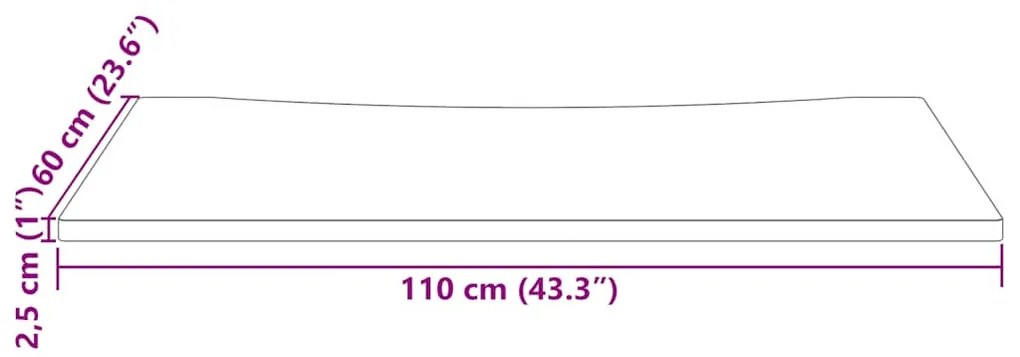 fehér tömör fenyőfa asztallap 110 x 60 x 2,5 cm