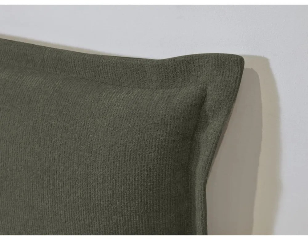 Sötétzöld-natúr színű franciaágy ágyráccsal 180x200 cm Charlie – Bobochic Paris