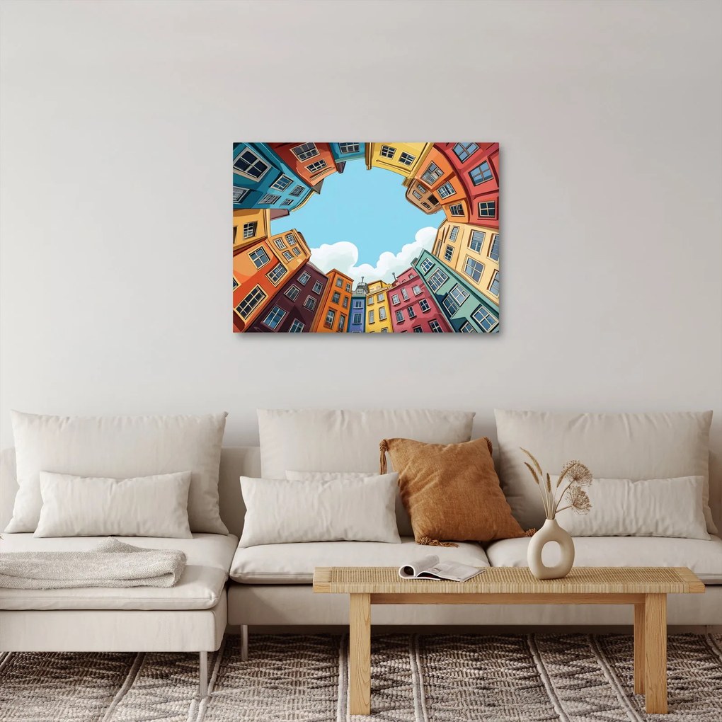 Kép - Házak között (70x50 cm)