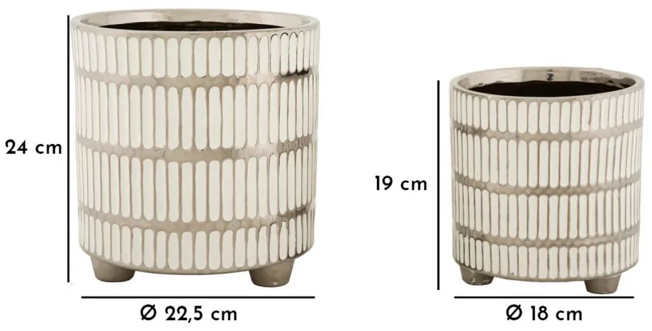 Vázatartó sugárkészlet 2 db ø 22,5x24-18x19cm