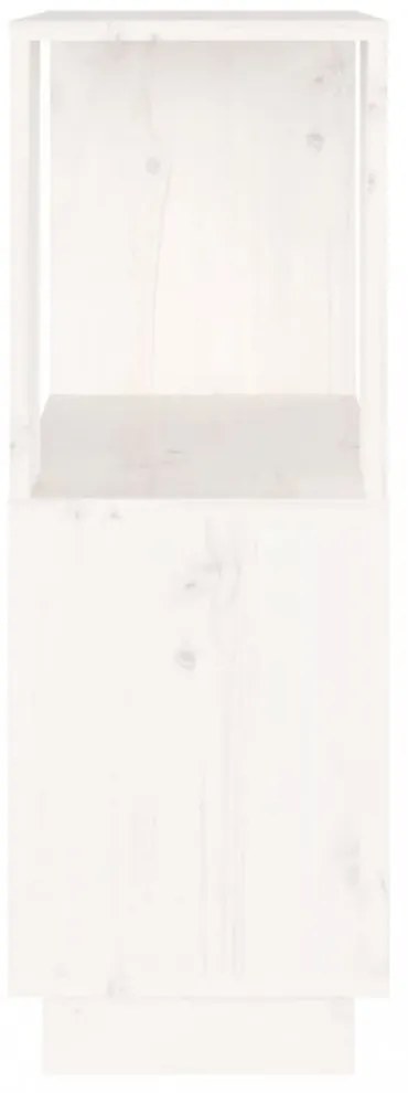 fehér tömör fenyőfa könyvszekrény/térelválasztó 51 x 25 x 70 cm