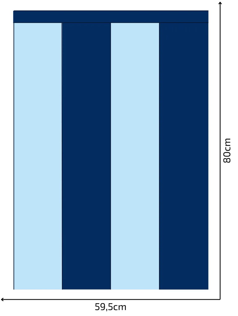 PIPPER. Textil öntapadó tapéta - Egy téglalap - Sötétkék színű Méret: 100cm, Szín: Sötét