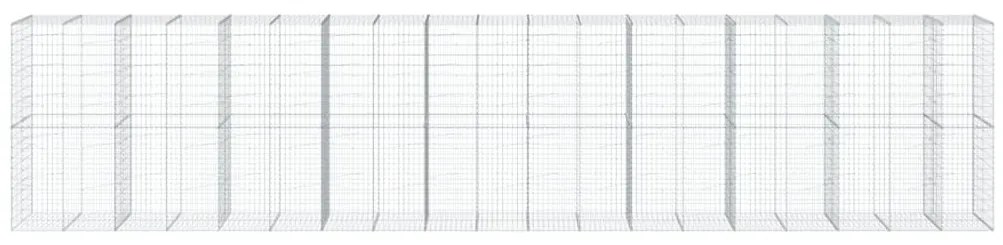 horganyzott vas gabion kosár fedéllel 950 x 100 x 200 cm