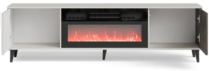 Random 2 RTV-180K TV állvány kandallóval kasmír/dió 180cm