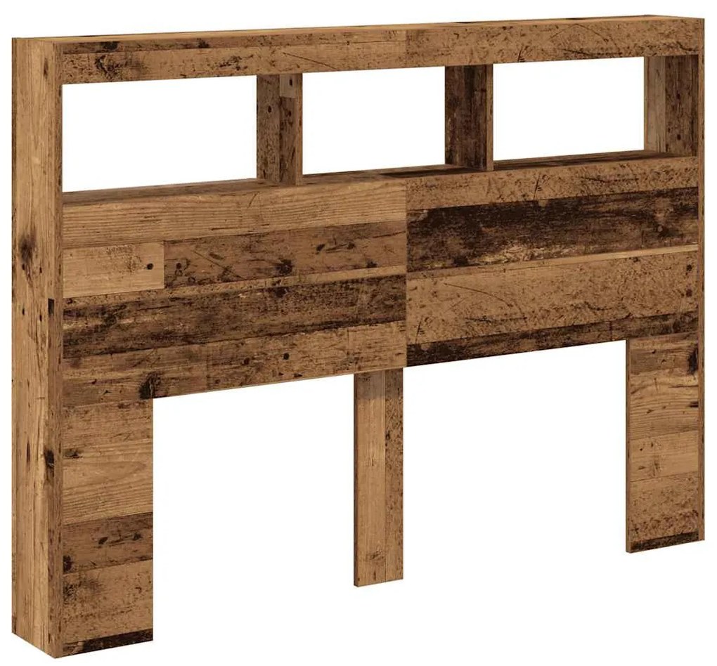 antik fa áthidalószekrény LED-világítással 140 x 17 x 102 cm
