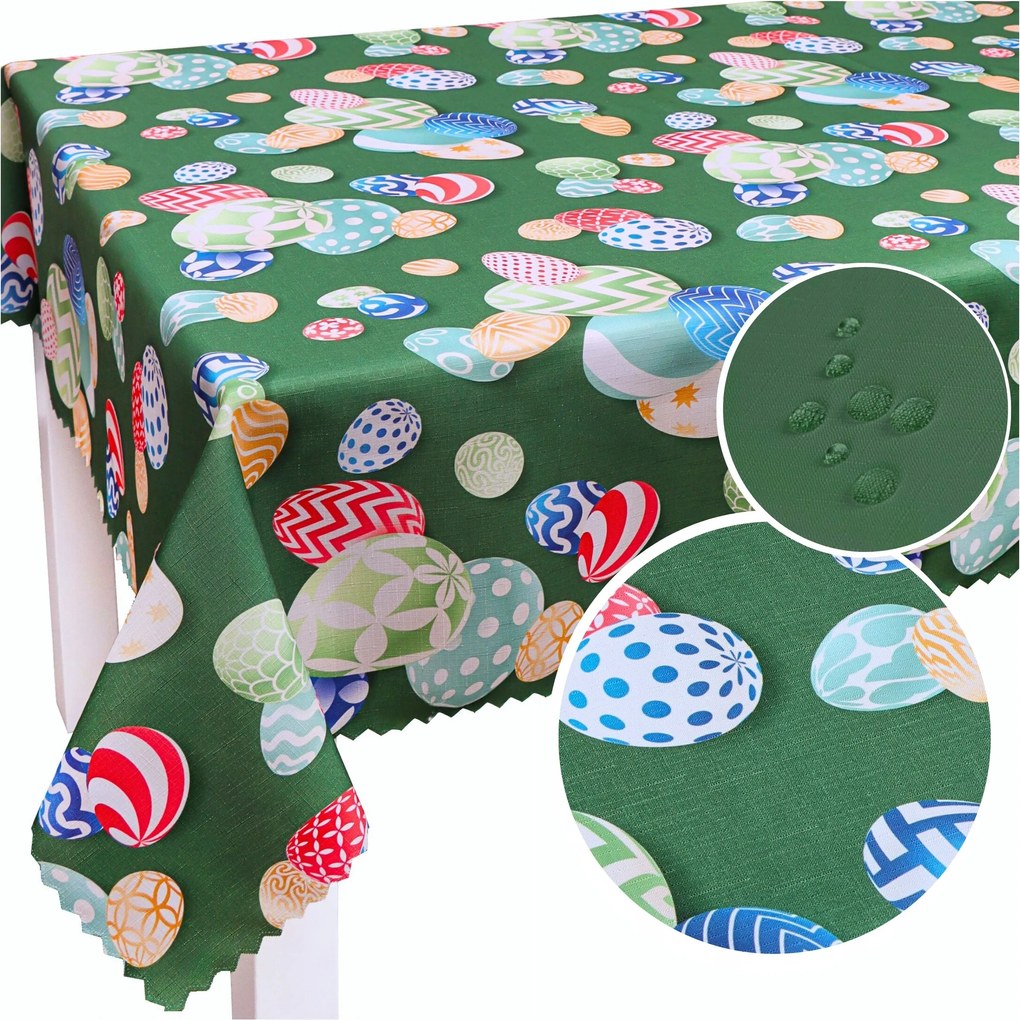 Abrosz Húsvéti Asztalra Zöld 260x140 Dekoratív Foltálló LM/25