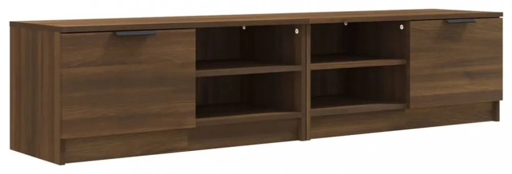 2 db barna tölgy színű szerelt fa TV-szekrény 80x35x36,5 cm