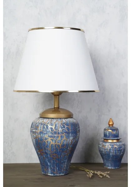 Asztali lámpa 1xE27/40W/230V kék/arany