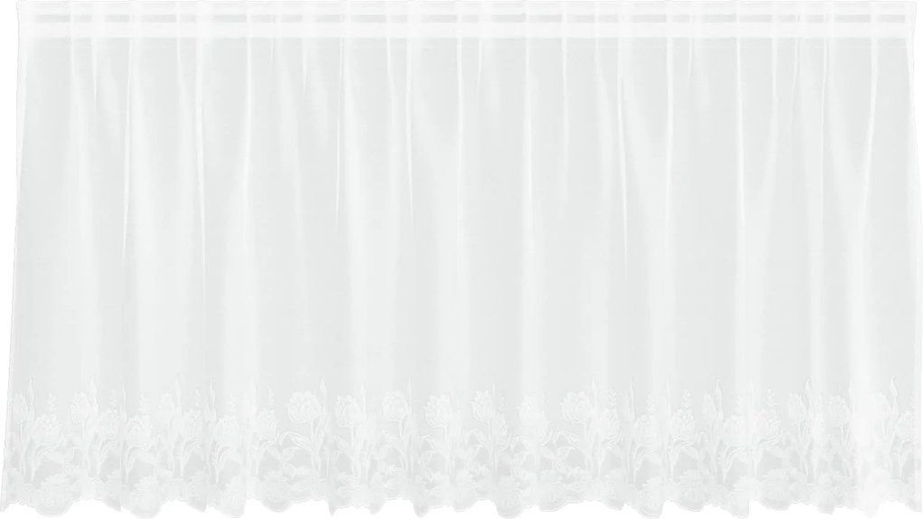 vidaXL Csipkés Függöny függönyökkel Fehér 80 x 300 cm Poliészter