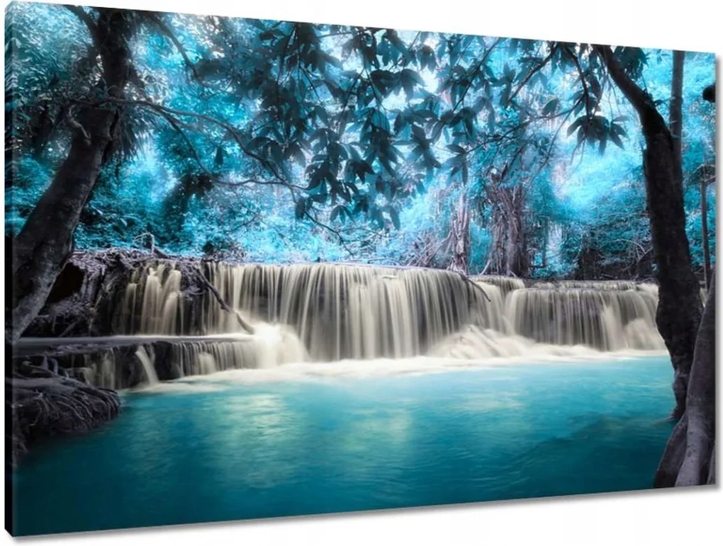 Vászonkép 90x60 Türkiz vízesés