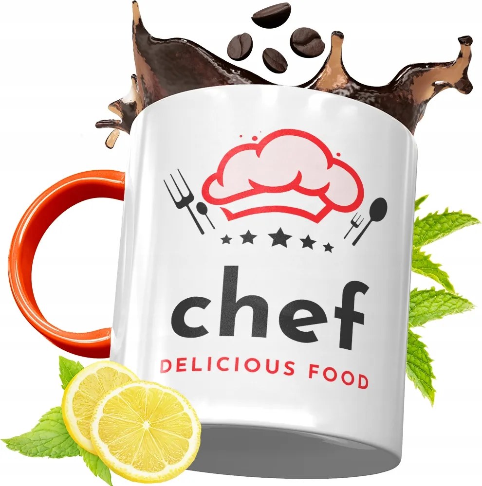 Narancssárga Bögre Szakácsnak Tökéletes Ajándék fényképes nyomtatással