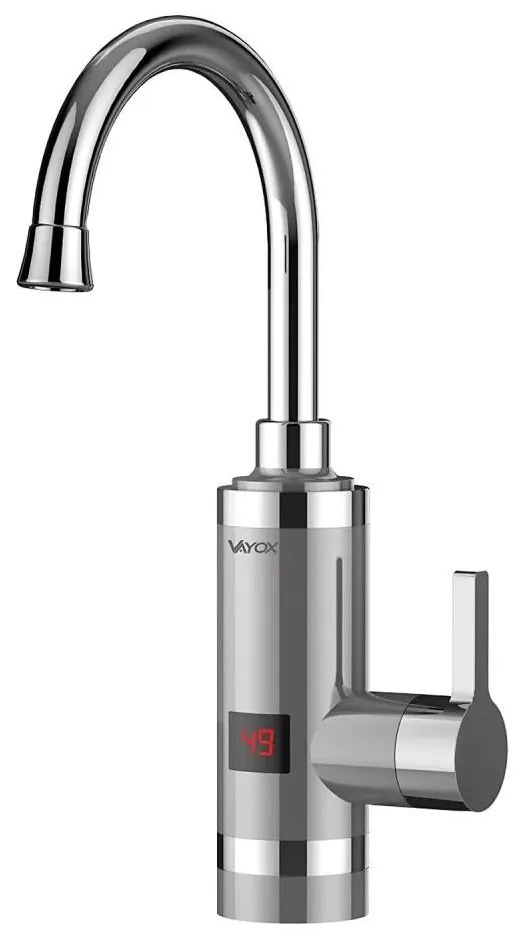 Vayox Átfolyós vízmelegítő LED kijelzővel 3000W/230V IPX4 rozsdamentes BX0065
