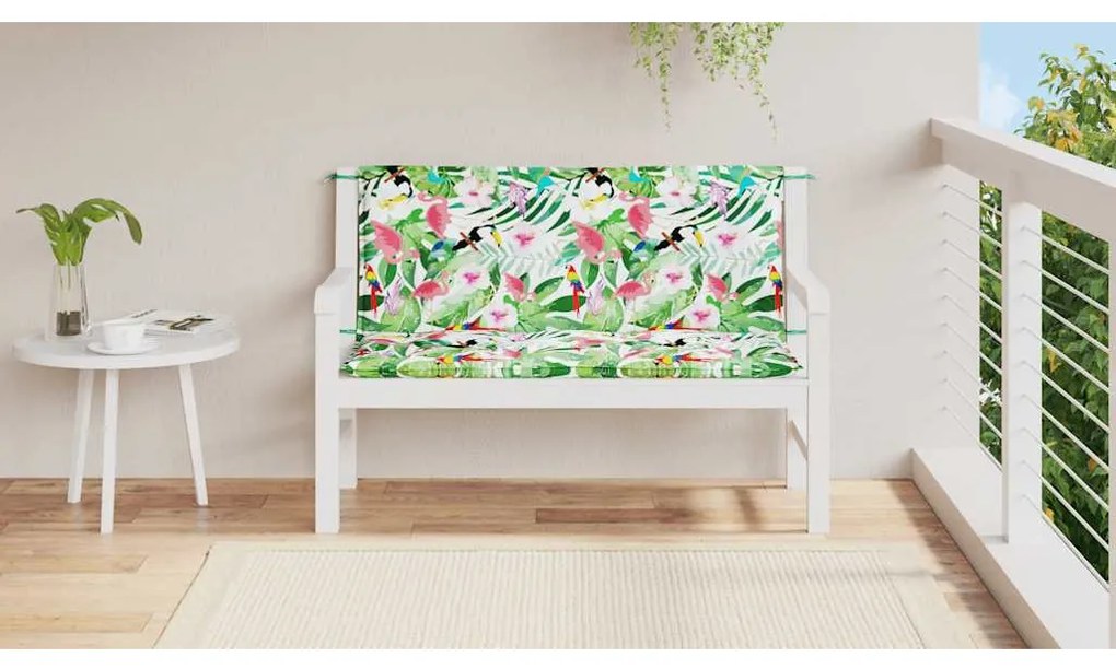 2 db többszínű szövet kerti padpárna 120 x 50 x 7 cm