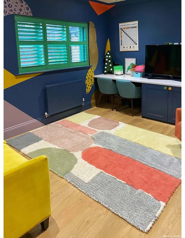 Mosható kézi szövésű gyapjú gyerek szőnyeg 170x240 cm Abstract – Lorena Canals