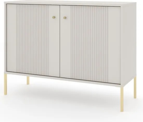 Komód 2 ajtós kasmír színben arany fogantyúkkal – ISEO IS02