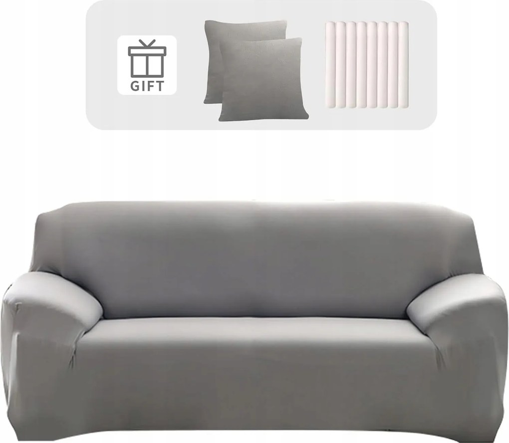 Huzat Ágytakaró Rugalmas Kanapé 2 személyes 140x180cm Világosszürke