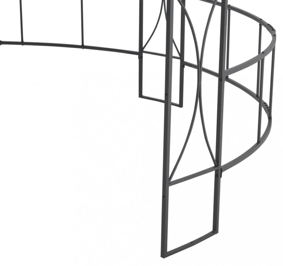 vidaXL antracitszürke kerek pavilon 300 x 290 cm