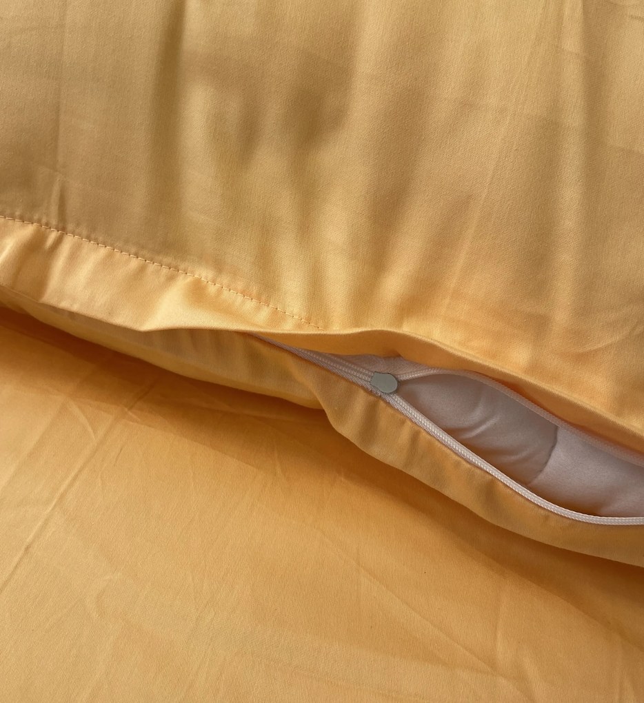 Ágyneműhuzat pamut szatén exclusive Modern aranysárga 200x140cm+90x70cm TiaHome