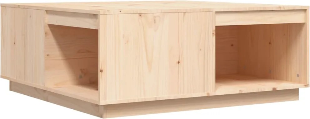 vidaXL tömör fenyőfa dohányzóasztal 100 x 101 x 40,5 cm
