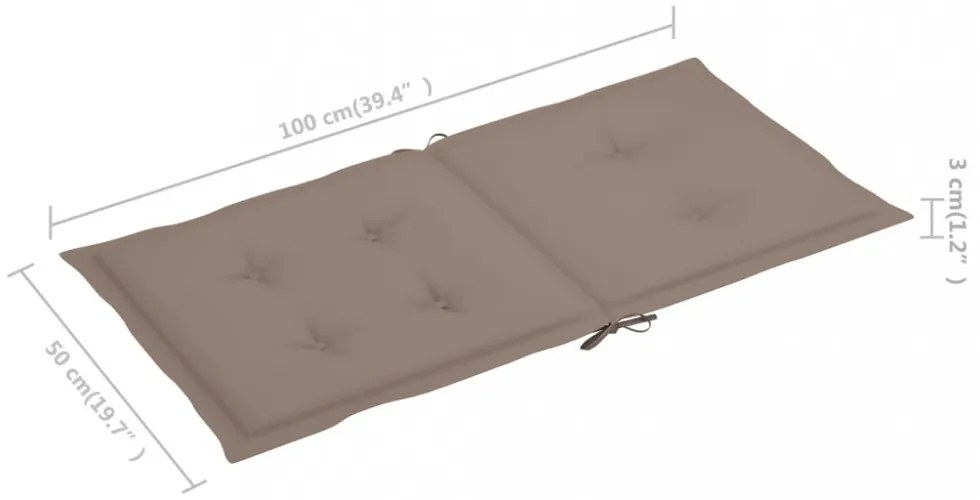 6 db tópszínű oxford szövet háttámlás székpárna 100x50x3 cm