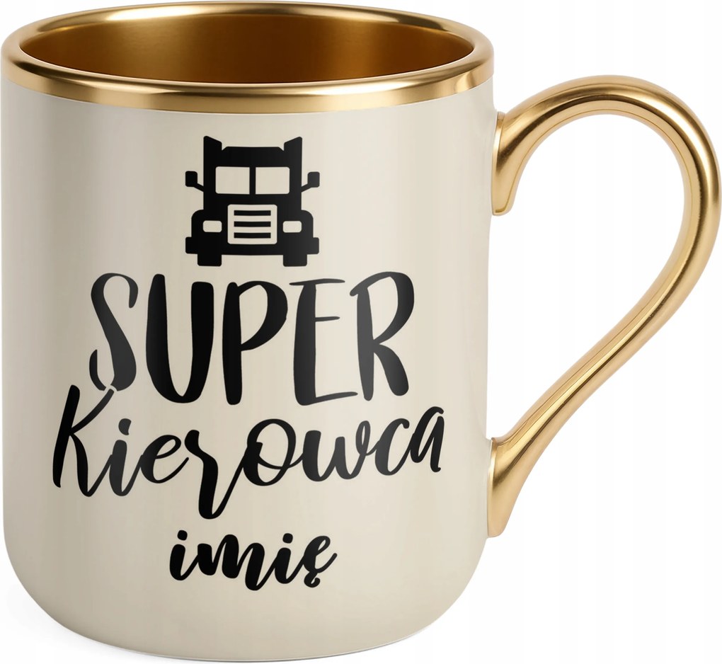 Prémium bögre Arany Ecru Személyre szabott Szuper Sofőr