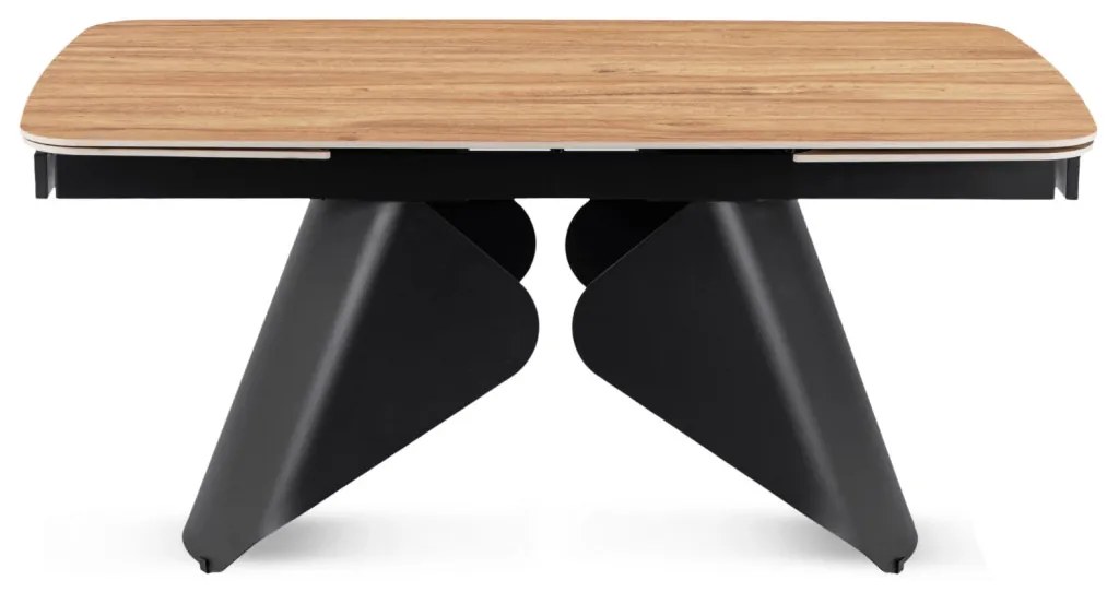 Bővíthető Kerámia Étkezőasztal Tölgy/Fekete Színben. VERONA 160–240 cm