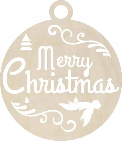 Karácsonyfadísz gömbök Merry Christmas wz.2 5db