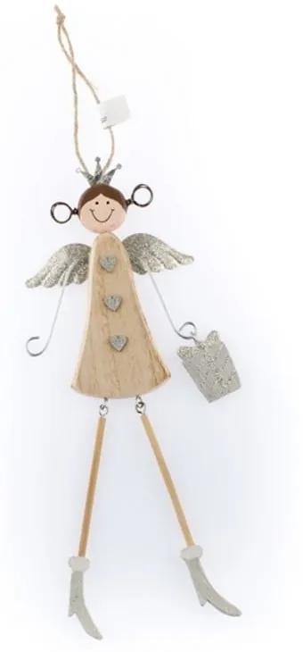 Angelina felakasztható angyal formájú fa dekoráció - Dakls