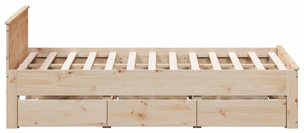 tömör fenyőfa fejtámlás ágykeret matrac nélkül 160 x 200 cm