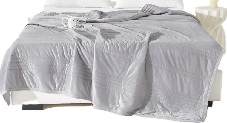 Paplan 160x200 cm Nyári Antiallergén Vékony Nyári Könnyű Puha Szürke