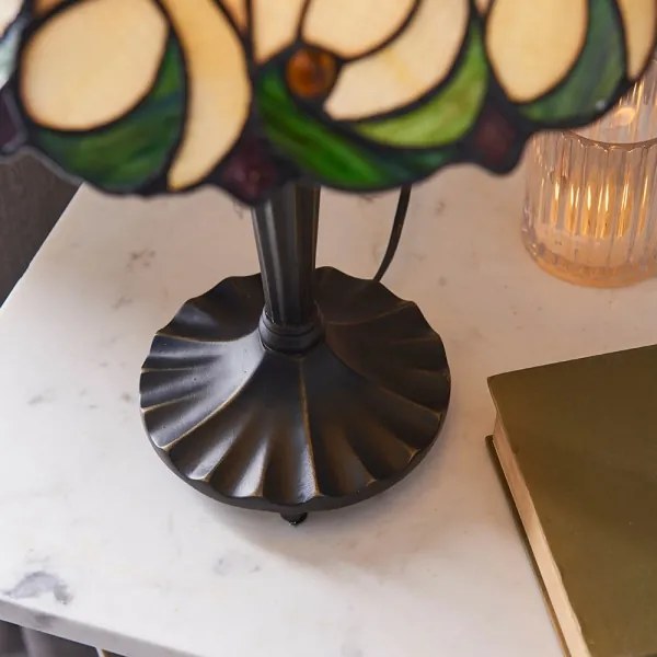 Endon 64195 - JAMELIA Tiffany asztali lámpa, 1xE27/60W/230V, Ø 31 cm