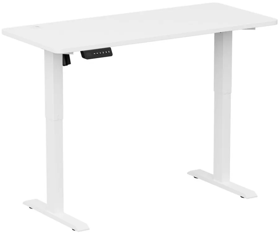 Elektromosan állítható magasságú íróasztal iskolakezdéshez, ülő-/állómunkához 120x60cm fehér LVN System Control