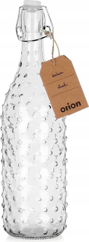 1L-ES Üvegpalack Pálcikazárral Gyümölcslé Tinktúra Víz Pálinka