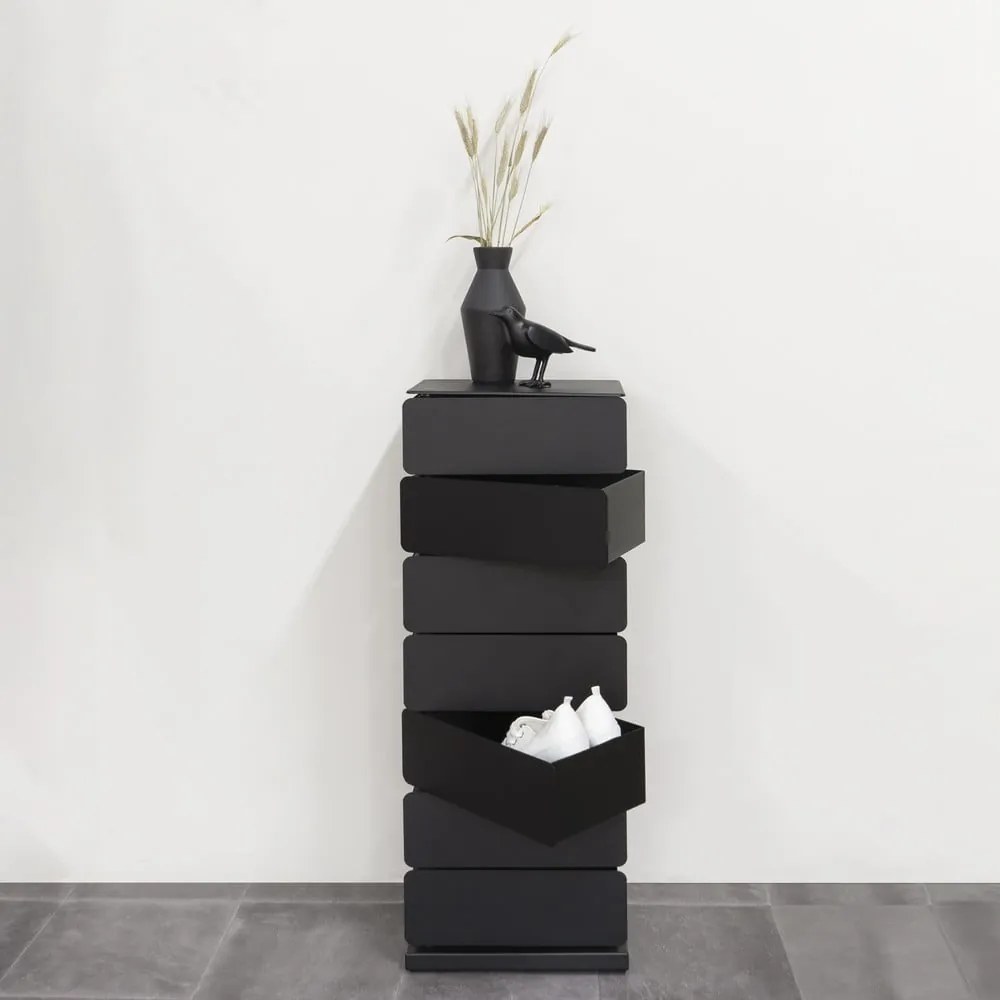 Fekete fém komód 37x98,5 cm Joey – Spinder Design