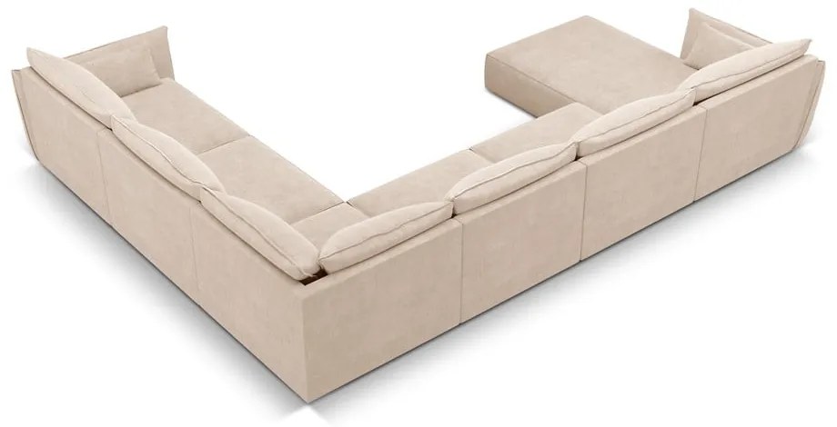 Bézs sarokkanapé (jobb oldali) Vanda – Mazzini Sofas