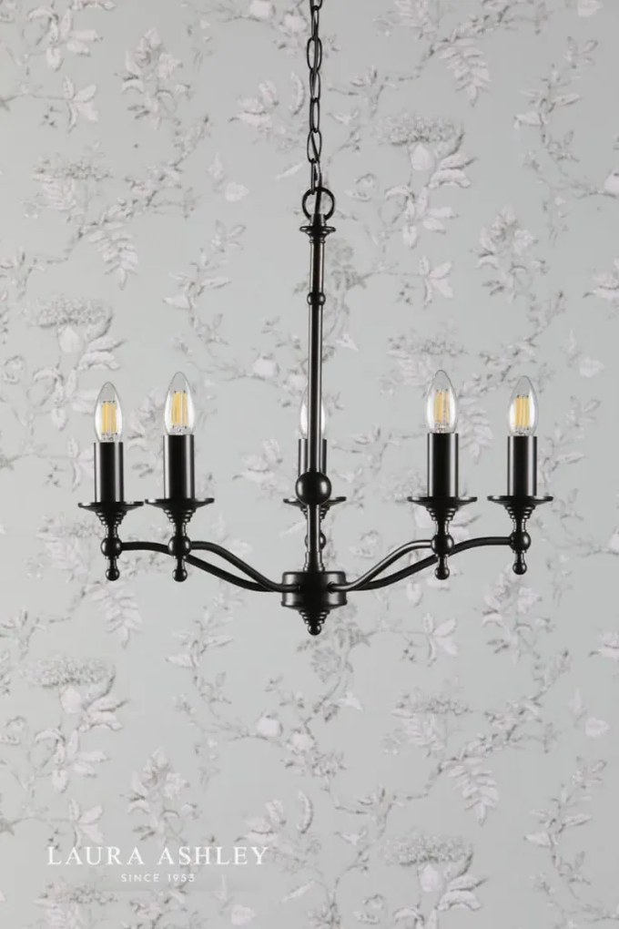 LAURA ASHLEY 3756240-Q LUDCHURCH Klasszikus Csillár Fekete E14 IP20