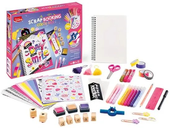 Kreatív scrapbooking készlet, 70 darabos, MAPED CREATIV Scrapbooking Color Mix (IMAC907094)