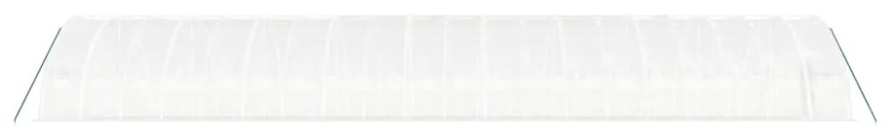 fehér acélvázas melegház 120 m² 20x6x2,85 m
