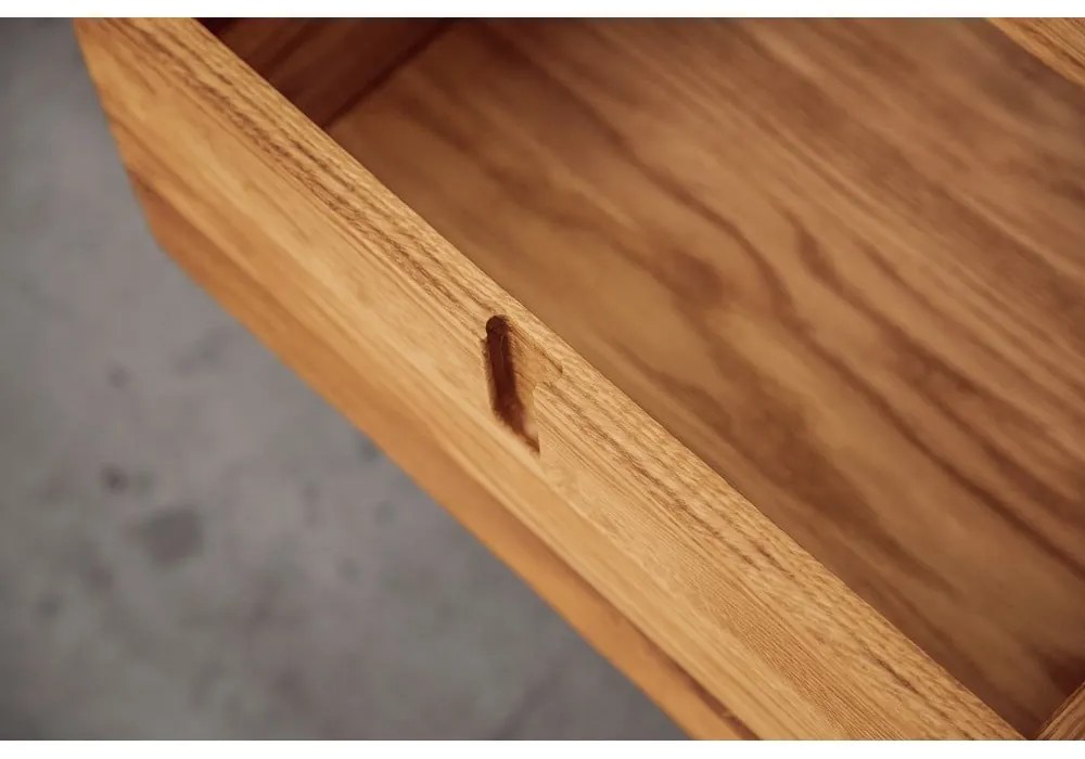 Alacsony tölgyfa komód 97x69 cm Pola - The Beds