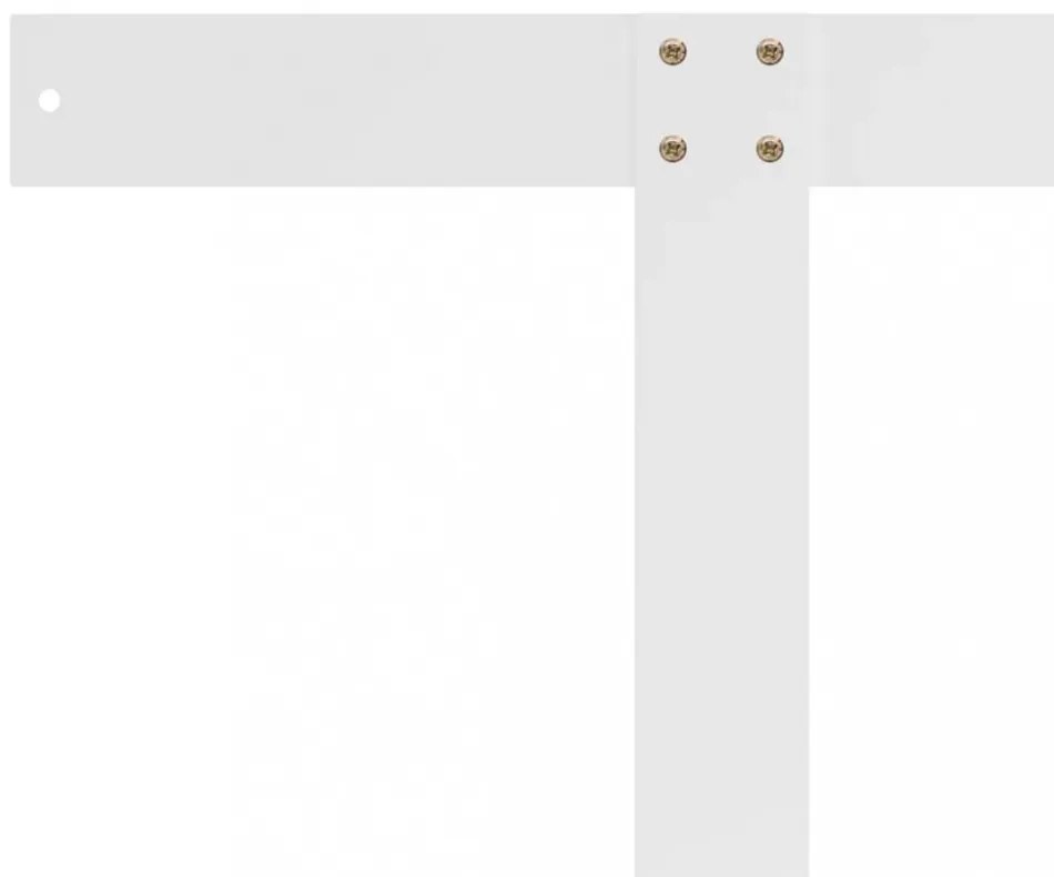 fehér vas raklapkanapé-háttámla 110 cm