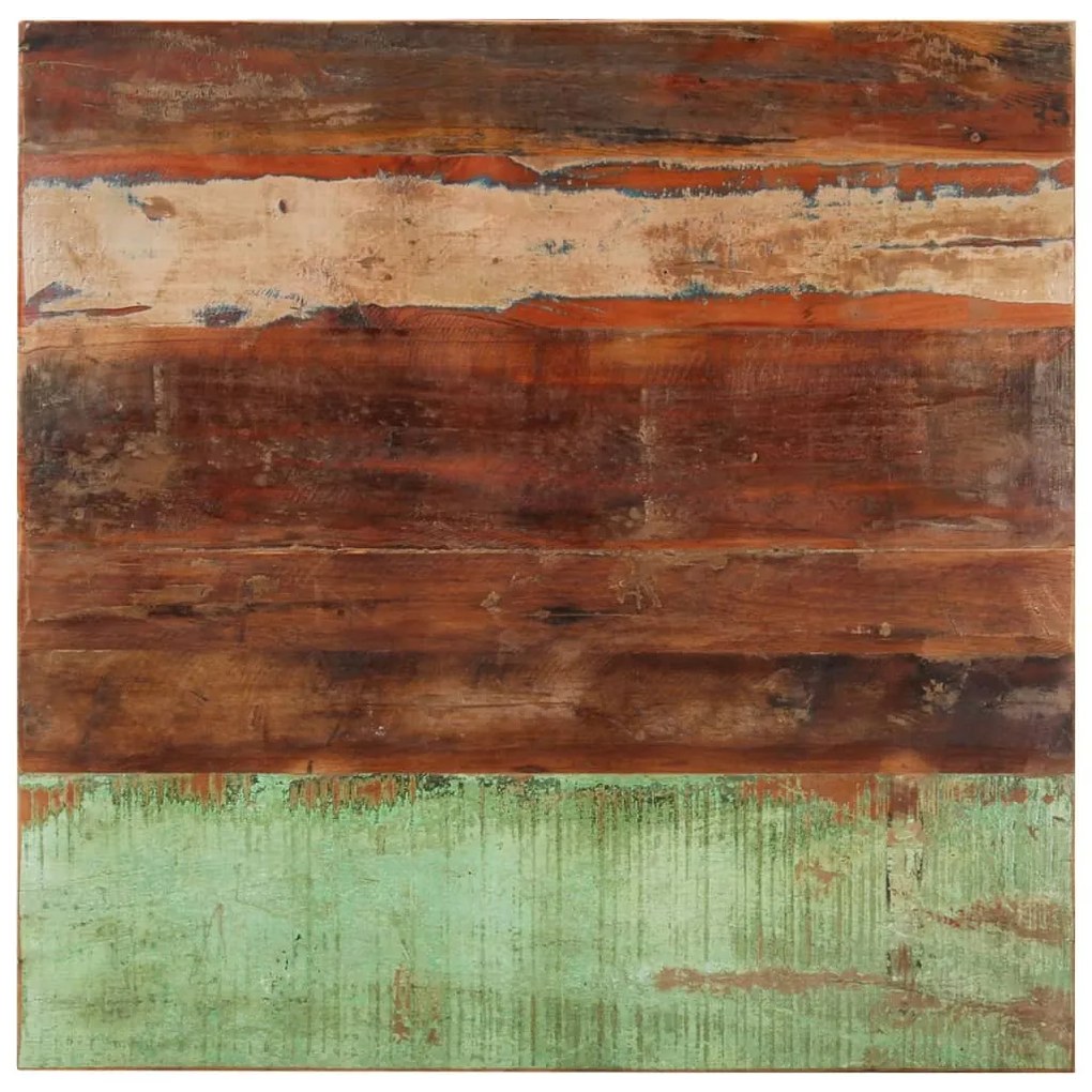 négyszögű tömör újrahasznosított fa asztallap 80x80 cm 15-16 mm