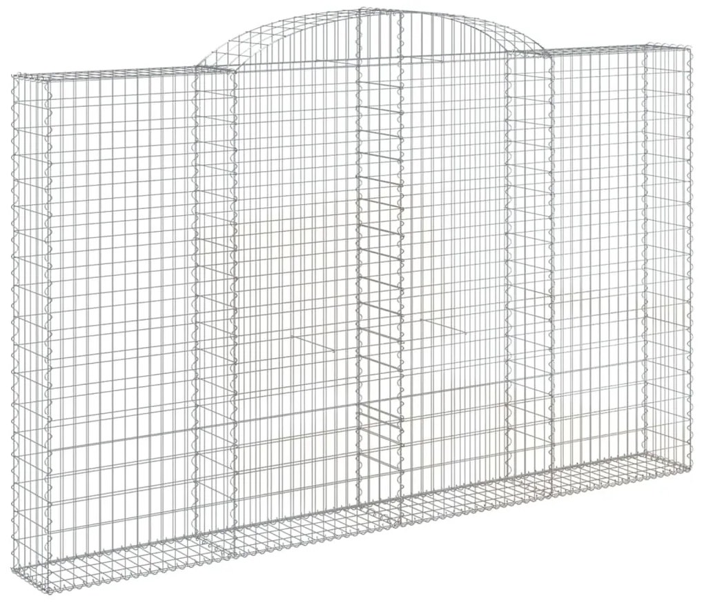 2 db íves horganyzott vas gabion kosár 300x30x180/200 cm