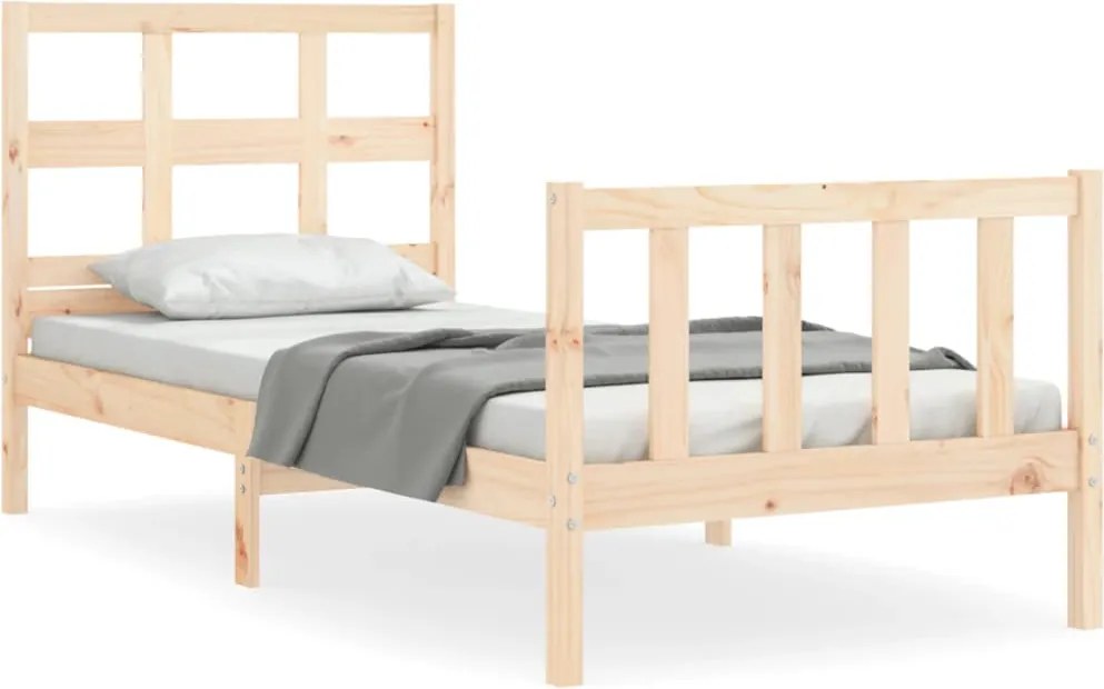 vidaXL tömör fenyőfa ágy matrac nélkül 90 x 200 cm