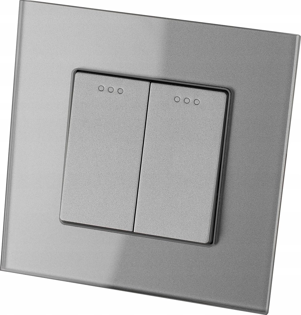 Kapcsoló Dupla klasszikus szürke szett Miuun kerettel