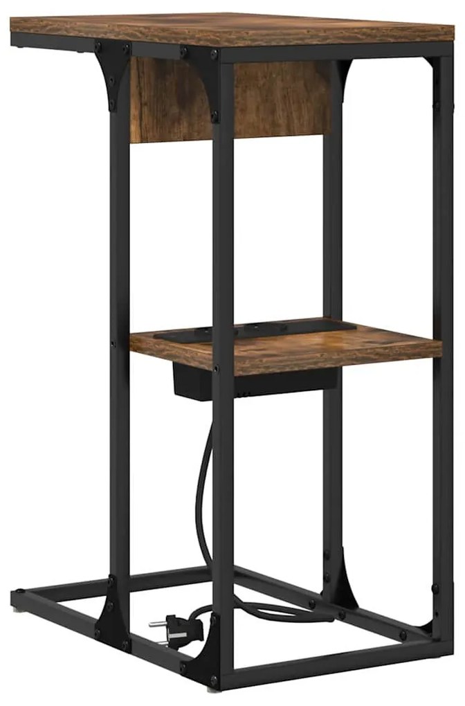 Éjjeli asztal Füstölt tölgy 41.5 x 26 x 60.5 cm Faanyag