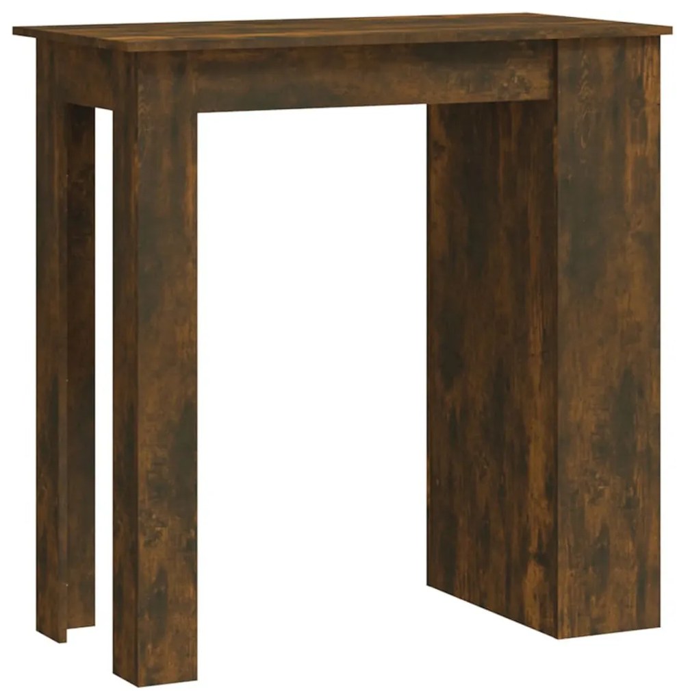 Füstös tölgy színű bárasztal tárolópolccal 102 x 50 x 103,5 cm