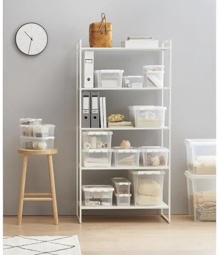 SmartStore Classic tárolódoboz fehér klipszekkel, 32 l, 32 l