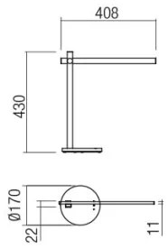 Redo 01-2212 - LED Dimmelhető asztali lámpa OMEO LED/5,5W/230V 3000/4500/6500K fehér