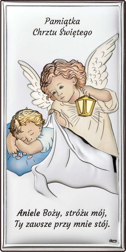 Gravírozás Ajándék Kép Őrangyal Ezüst Kép Ajándék Panel Keresztelés